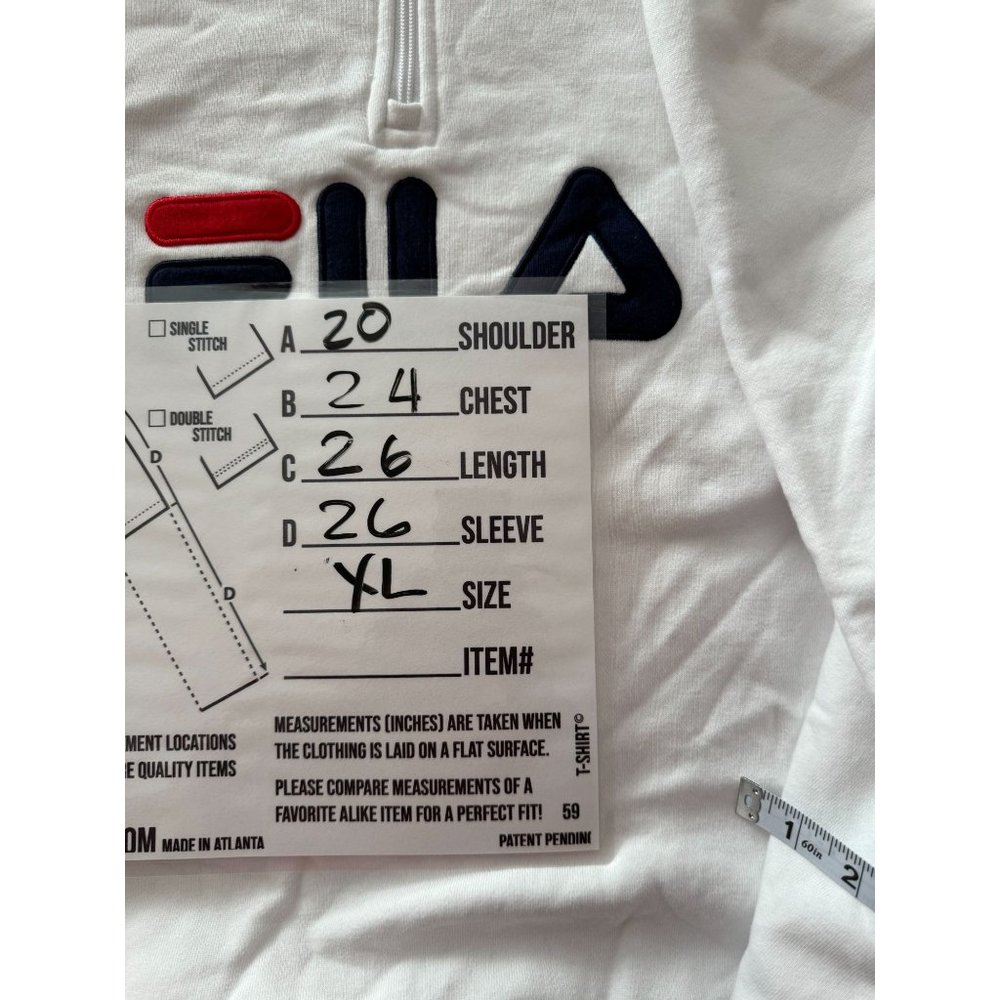 Fila NWOT Sz XXL White Elasticized  Cuff/Hemline Women Pullover - Picture 4 of 9